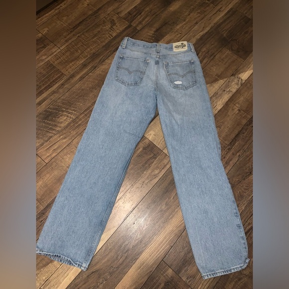 Silver tab Levi’s 94 baggy distressed denim jeans 28  $89 boho casual casual - Picture 6 of 7